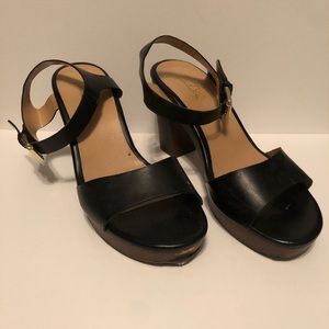 Black Pleather 4 Inch Heel